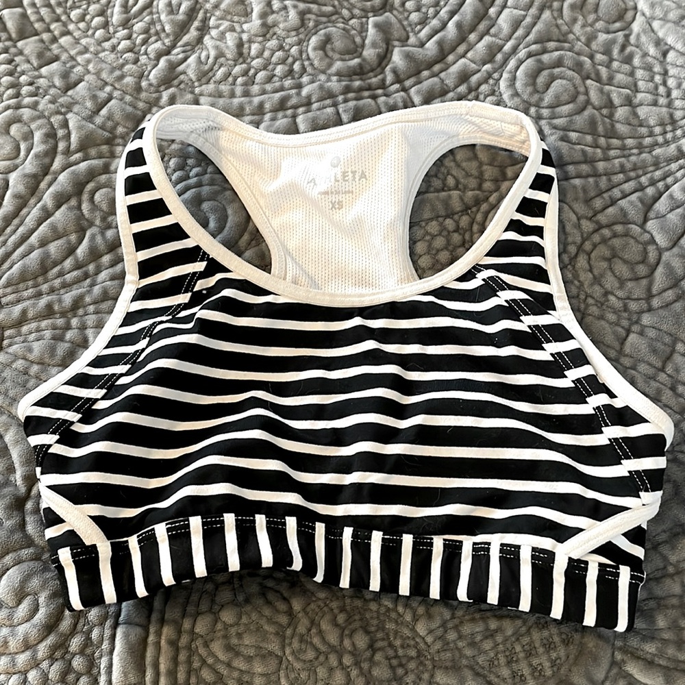 Athleta Striped Sports Bra